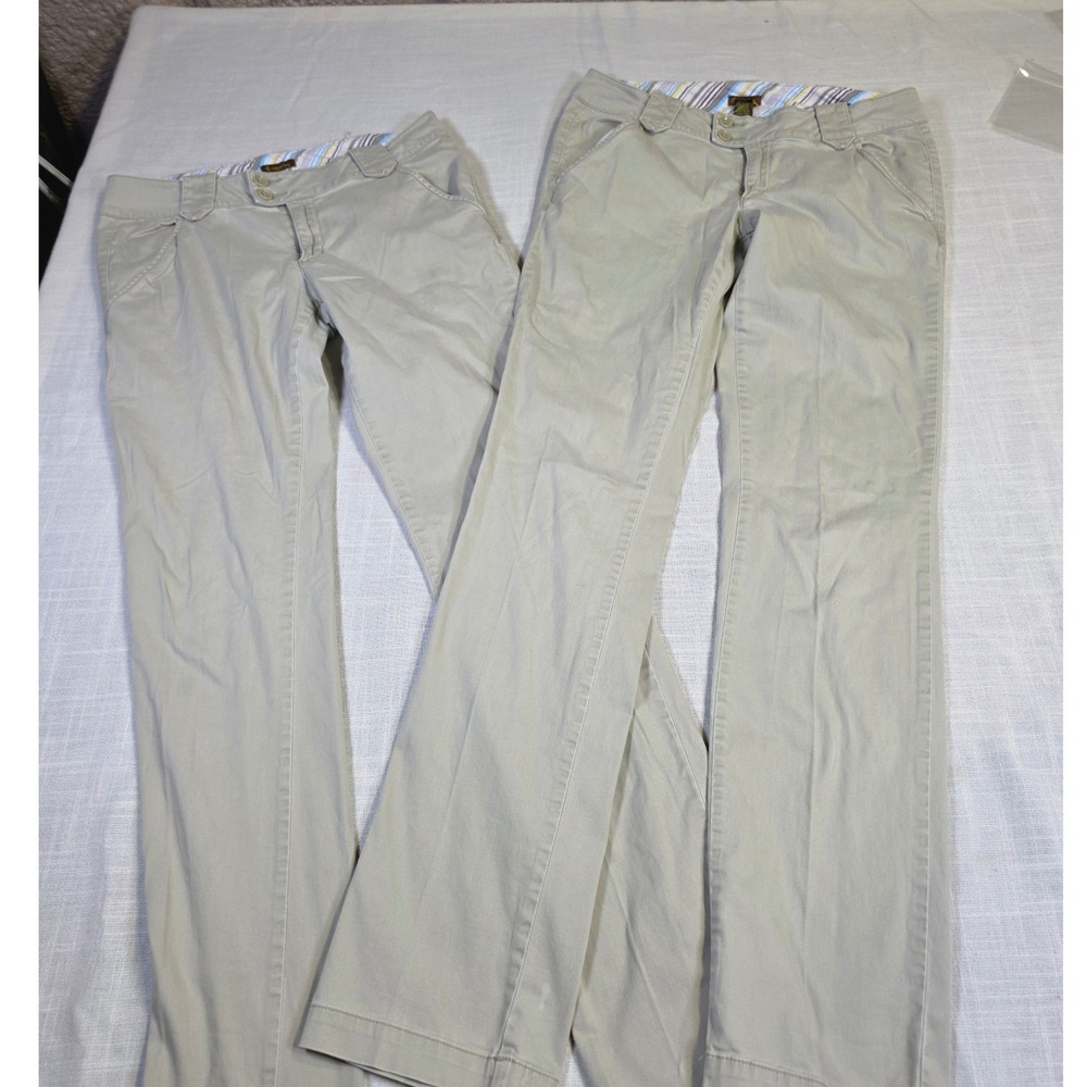 Copper Key Khaki Pants Womens 7 Tan Straight Leg Low Rise Stretch Chino 0682